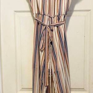 One piece short set with chiffon train